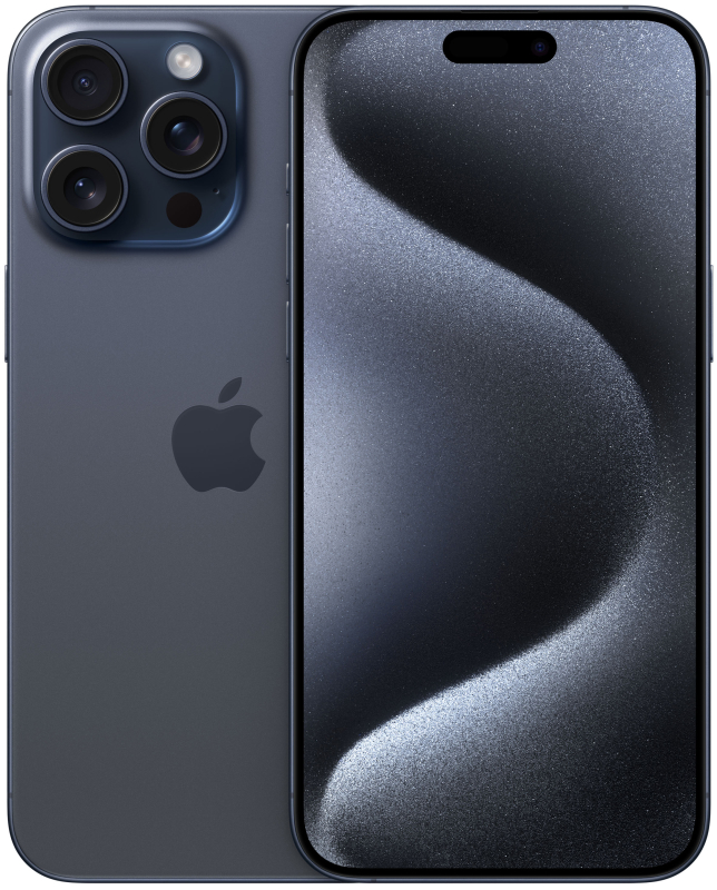 Apple iPhone 15 Pro Max, 512 ГБ (е-sim+nano sim), титановый синий 1