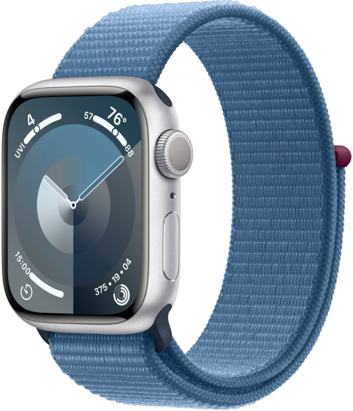 Часы Apple Watch Series 9, 45mm S/M серебристый