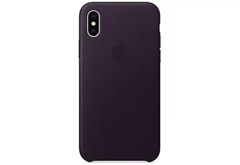 Чехол IPhone X Leather Case MQTG2ZM/A Dark Aubergine