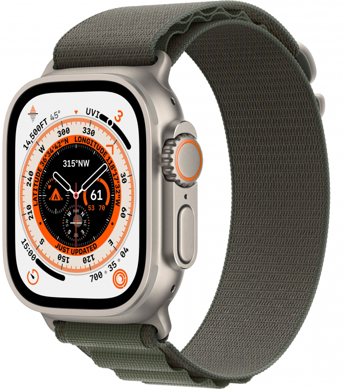 Часы Apple Watch Series Ultra LTE, 49 мм, Alpine Loop L зеленый LL MQEX3LL/A
