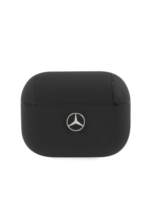 Чехол Mercedes Genuine leather with metal logo для AirPods Pro