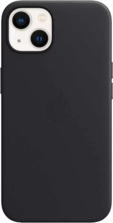 Чехол Apple Leather Case with MagSafe для iPhone 13 (MM183ZE/A), темная ночь