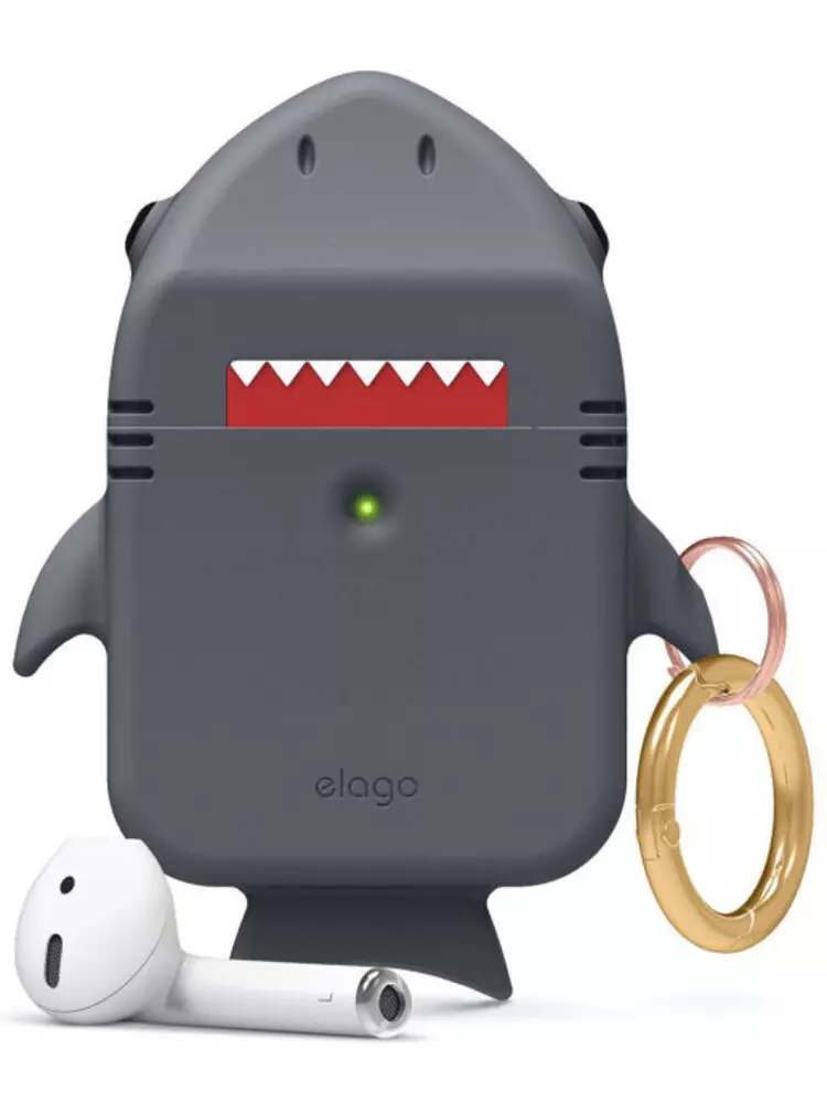 Чехол Elago для AirPods Unique Shark Hang case (EAP-SHARK-DGY), темно-серый