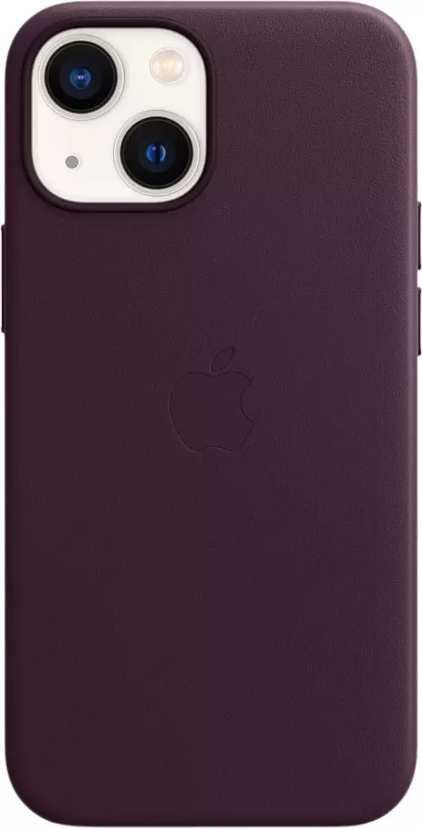 Чехол Apple Leather Case with MagSafe для iPhone 13 mini (MM0G3ZE/A), тёмная вишня