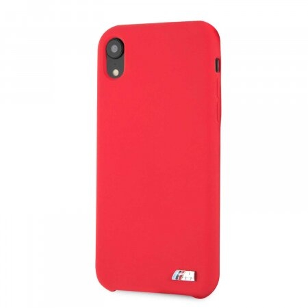 Чехол BMW iPhone XR M-Collection Liquid silicone hard case, красный