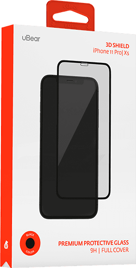 Защитное стекло uBear iPhone 11 Pro 3D Full Screen Premium Glass, черная рамка