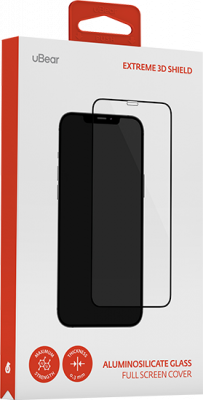 Защитное стекло uBear Extreme 3D для iPhone 13/13 Pro, черная рамка