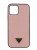Чехол Guess Saffiano Triangle metal logo для iPhone 12 mini, розовый