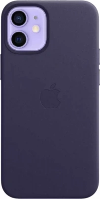 Чехол Apple Leather Case для iPhone 12 mini (MJYQ3ZE/A), темно-фиолетовый