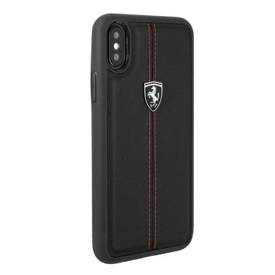 Чехол Ferrari iPhone X On-Track SF Silicon case Hard PU, черный