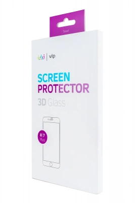 Защитное стекло VLP 3D iPhone 8 Plus с белой рамкой олеофобное