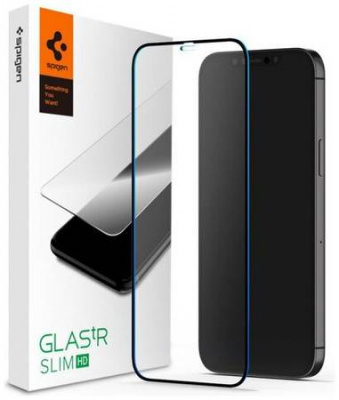 Защитное стекло Spigen Glass FC Black HD, 1P для iPhone 12 mini