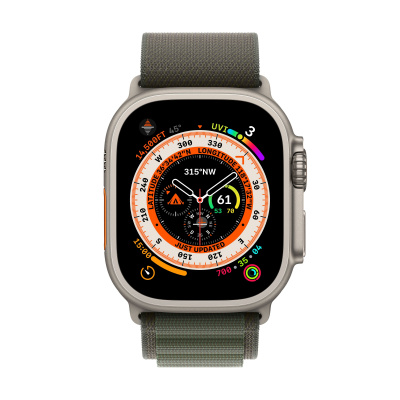 _Часы Apple Watch Series Ultra LTE, 49 мм, Alpine Loop M, зеленый MQEW3