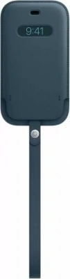 Чехол Apple Leather Sleeve with MagSafe для iPhone 12 mini (MHMQ3ZE/A), балтийский синий