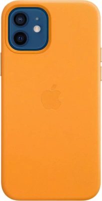 Чехол IMagSafe Leather Case для iPhone 12/12 Pro (MHKC3ZE/A), золотой апельсин