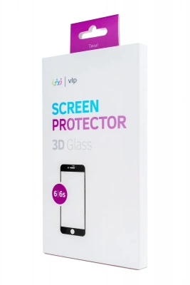 Защитное стекло VLP iPhone 6/6S 3D с рамкой черное