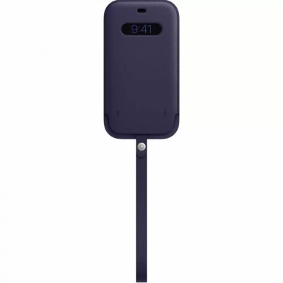 Чехол Apple Leather Sleeve with MagSafe для iPhone 12 Pro Max (MK0D3ZE/A), темно-фиолетовый