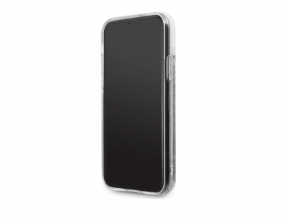 Чехол Guess IPhone 11 Pro Glitter Liquid hard case, прозрачный/серебряный