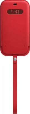 Чехол Apple Leather MagSafe для iPhone 12 Pro Max (MHYJ3ZE/A), красный