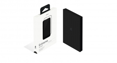 Защитное стекло uBear Extreme 3D для iPhone 14 Plus, черная рамка 3