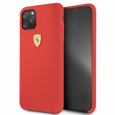 Чехол Ferrari IPhone 11Pro Max SF SILICONE CASE Sheild logo, красный