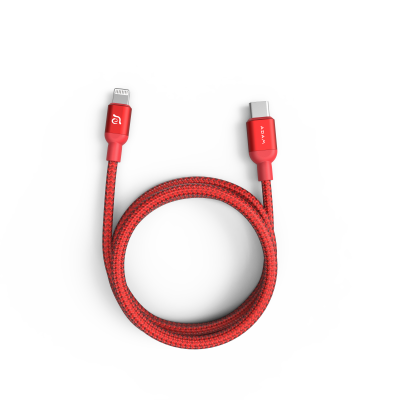 Дата-кабель ADAM elements PeAk II, USB-C/Lightning MFI, C120B красный