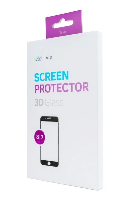 Защитное стекло VLP 3D iPhone 7 с черной рамкой олеофобное