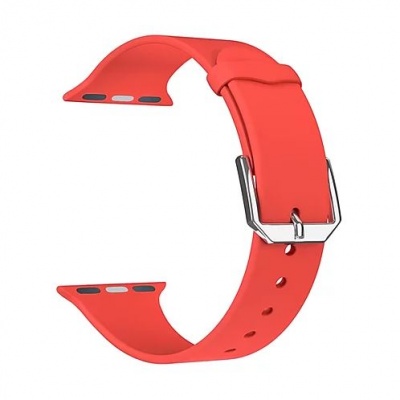 Ремешок Lyambda Alcor спортивный силиконовый для Apple Watch 42/44 mm красный